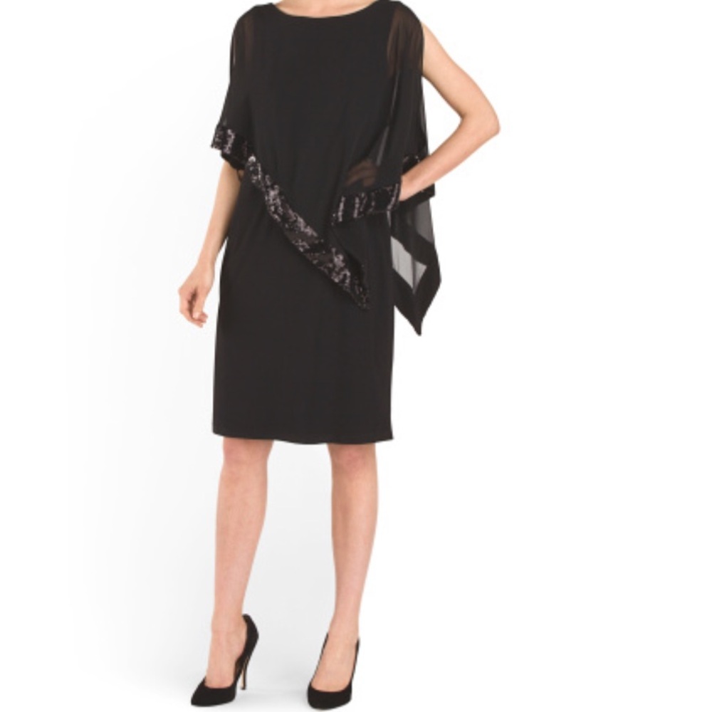 Amazing Scarlett Sleeveless Sequin Capelet